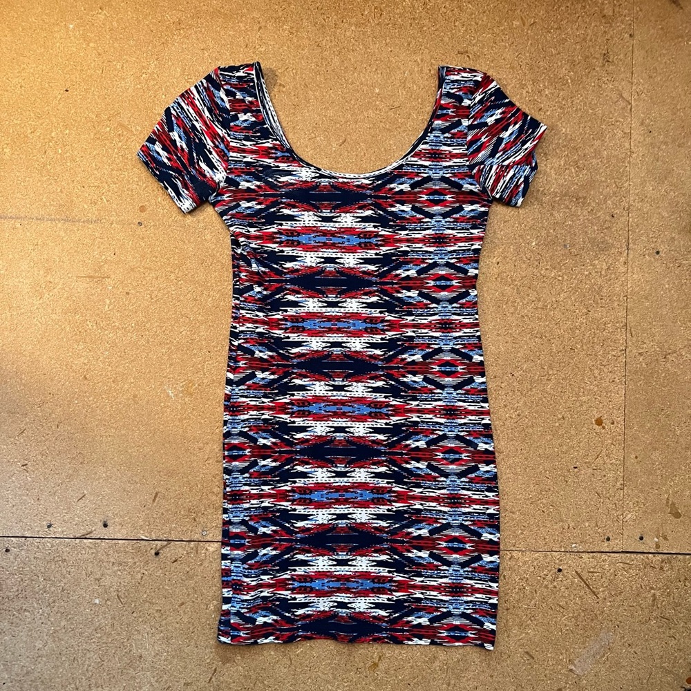 Forever 21 Patterned Body Con Dress